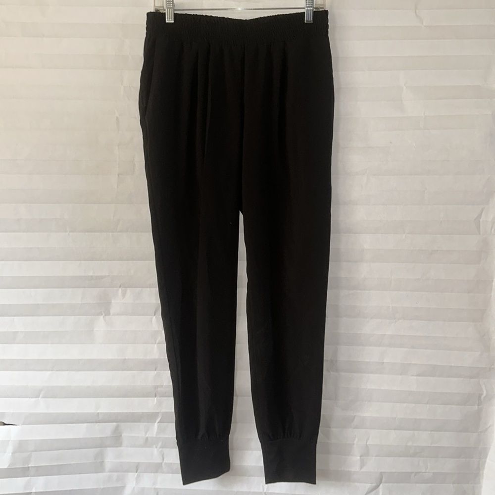 Wayf Black Elastic Waist Pants Size Medium Women’s Casual Stretch Trousers